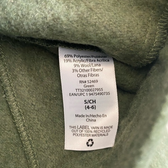 Time & Tru Olive Green Button Up Jacket, Size S, Pockets, Button Cuffs - Picture 5 of 7